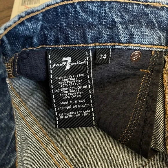 7 For All Mankind Denim Mini Skirt Montreal - Picture 8 of 9